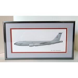 US Air Force USAF KC-135R Stratotanker Art Framed Print Lithograph 11 x 6